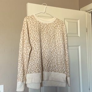 oversized cheetah print sweater! Size medium!